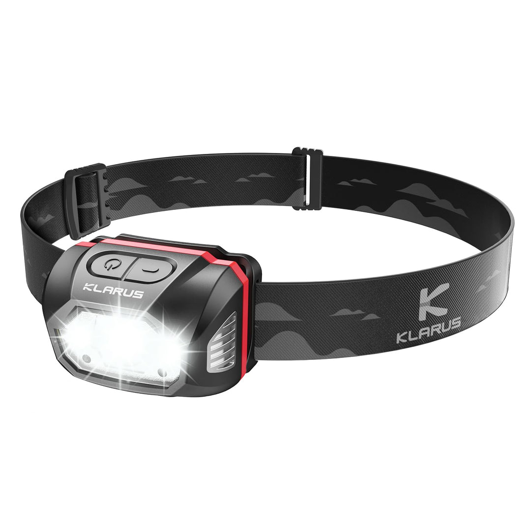 klarus HM1 440 Lumen wiederaufladbare Gestensensor Stirnlampe Kopflampe, 5 Modi 70 Stunden Laufzeit,
