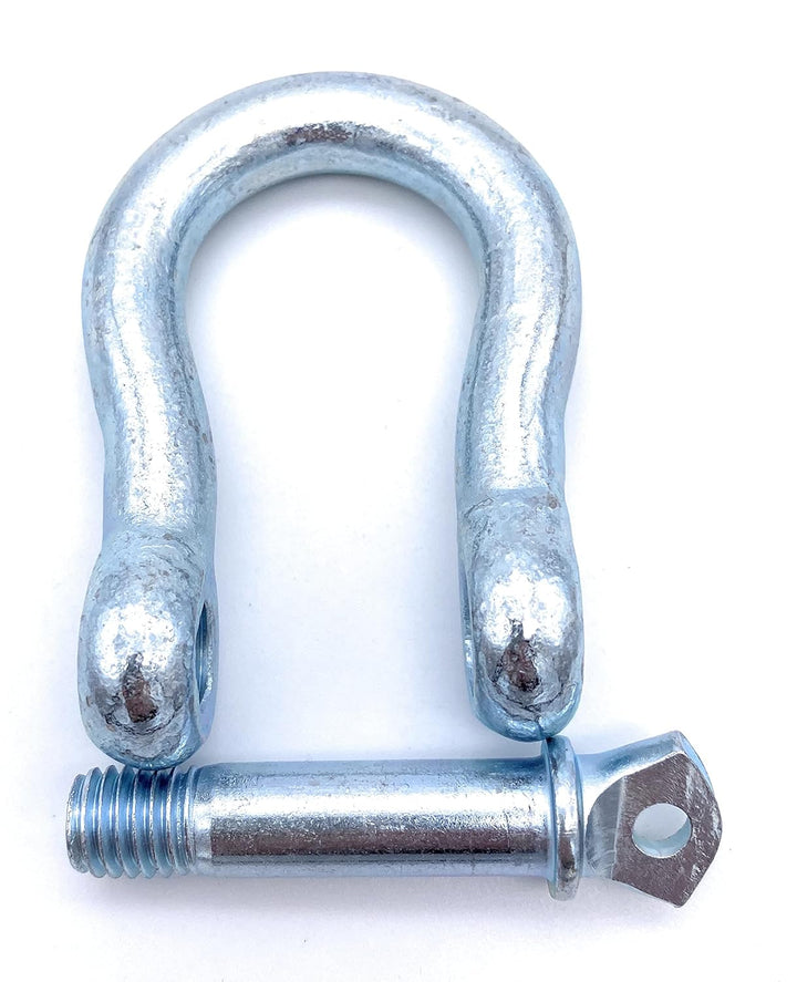 Schäkel geschweifte Form | 10 Stk. Ø 8 mm | EINGEPRÄGTE Tragfähigkeit (WLL): 200kg | Stahl galvanisc