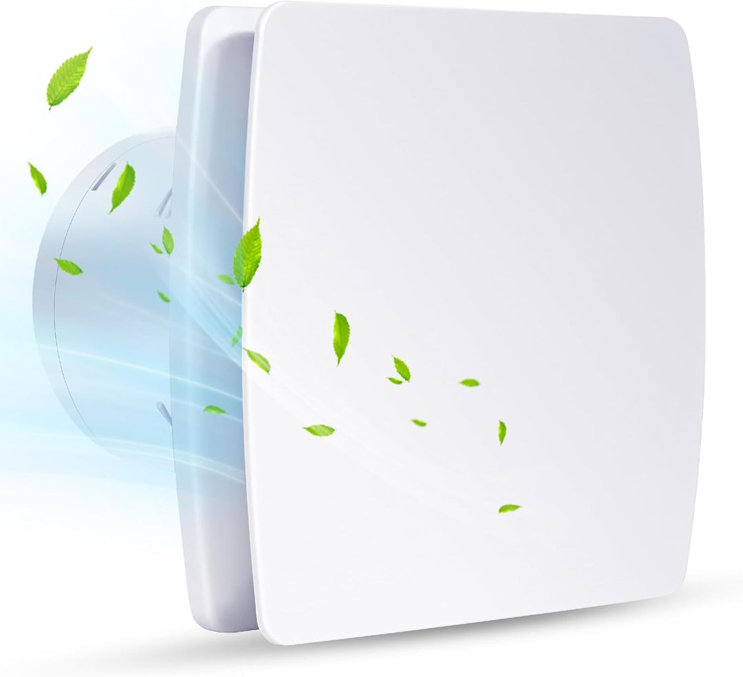 Badlüfter 100mm mit Rückstauklappe Leise Abluftventilator 12W Badezimmer Lüfter Wandventilator Lüfte