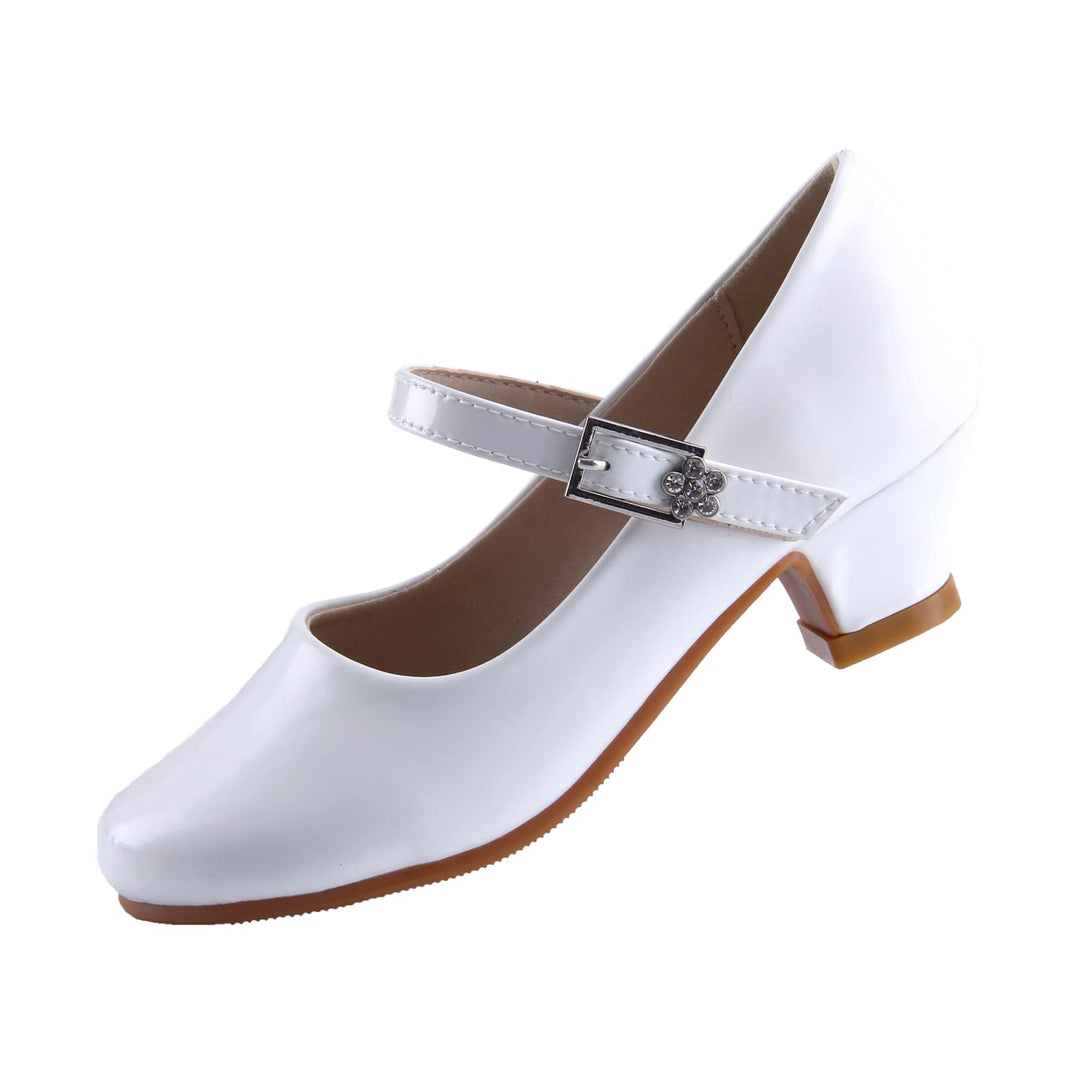 EIGHT KM - Mädchen High Heel Kleid Schuhe - Mary Jane Prinzessin Hochzeit Pumps - Funkelnder Glitzer