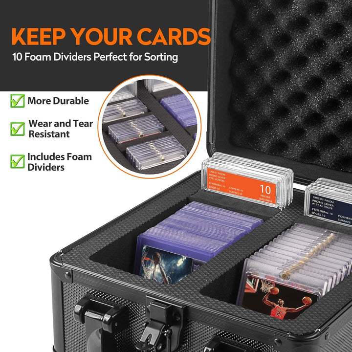 JoyHood Top Loader Aufbewahrungsbox, Graded Card Aufbewahrungsbox, PSA Card Case kompatibel mit Samm