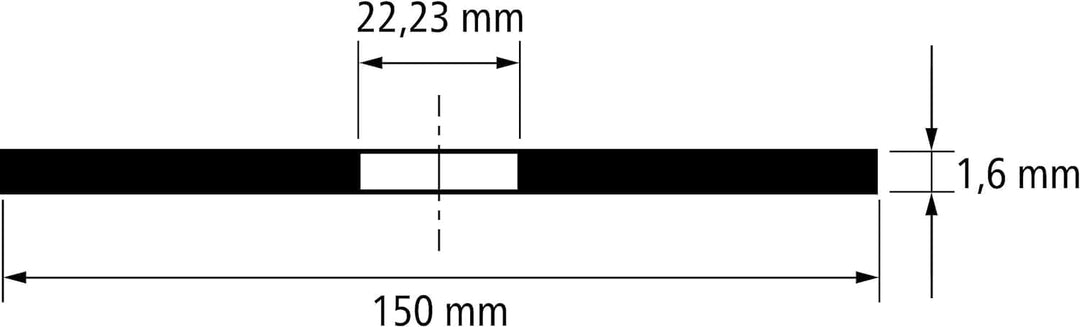 25x Trennscheibe PSF STEELOX D150x1,6mm ger.INOX Bohr.22,23mm PFERD 150 x 1,6 mm, 150 x 1,6 mm