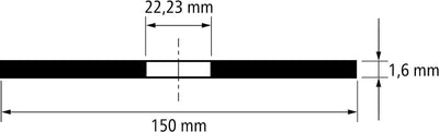 25x Trennscheibe PSF STEELOX D150x1,6mm ger.INOX Bohr.22,23mm PFERD 150 x 1,6 mm, 150 x 1,6 mm