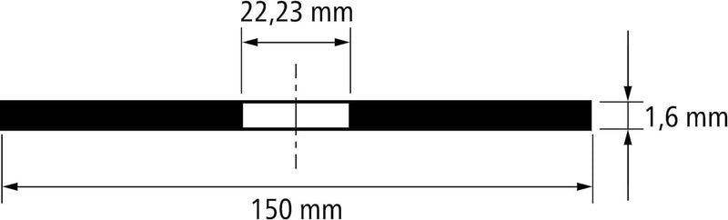 25x Trennscheibe PSF STEELOX D150x1,6mm ger.INOX Bohr.22,23mm PFERD 150 x 1,6 mm, 150 x 1,6 mm