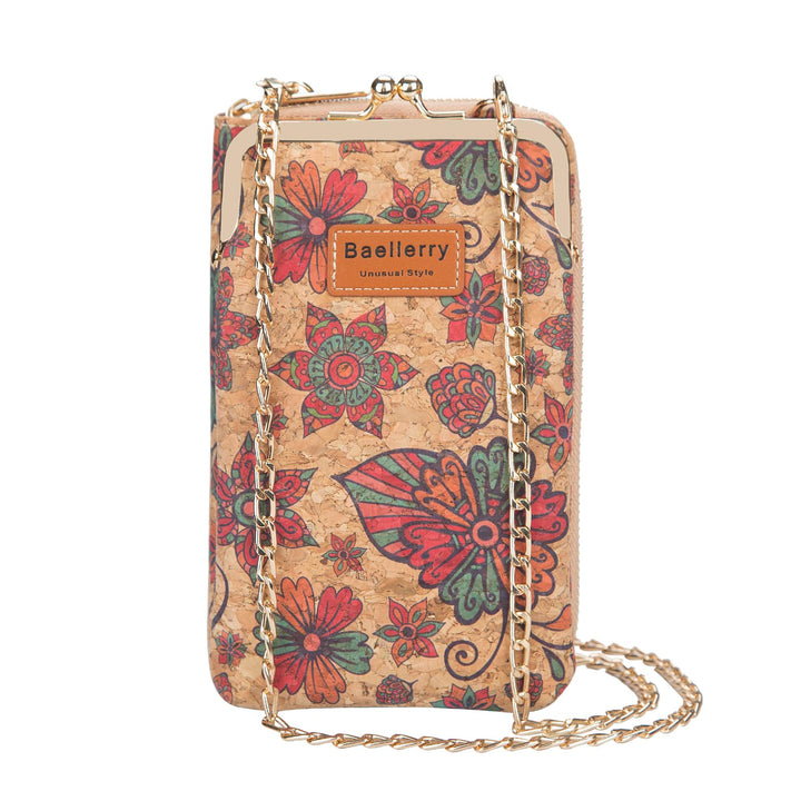 aolaso Kork Handytasche zum Umhängen Damen, Kleine Schultertasche Handytasche zum Umhängen mit Karte