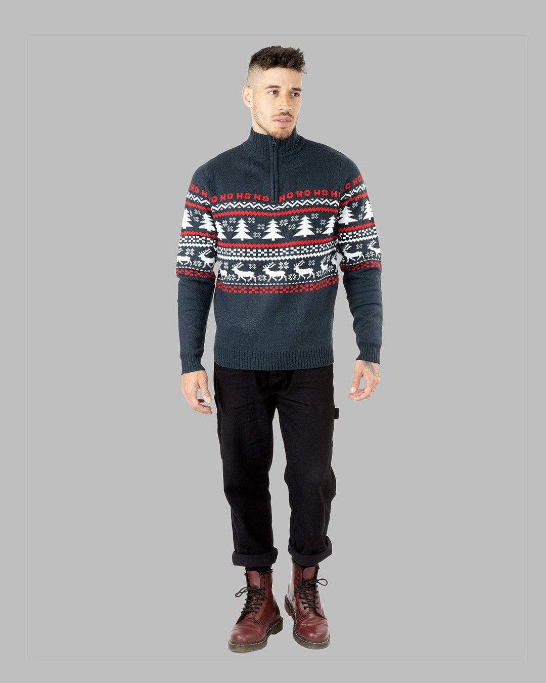 NOROZE Herren Weihnachten Pullover Neuheit Faire Insel Jumper Grobstrick Pulli für Frauen Unisex S M