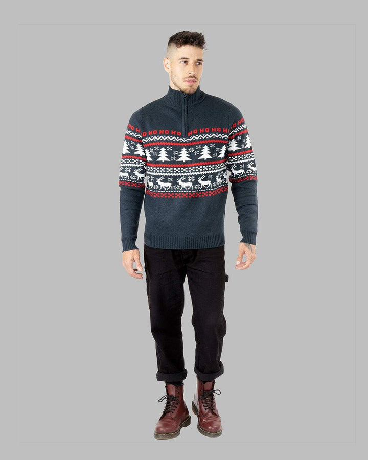 NOROZE Herren Weihnachten Pullover Neuheit Faire Insel Jumper Grobstrick Pulli für Frauen Unisex S M