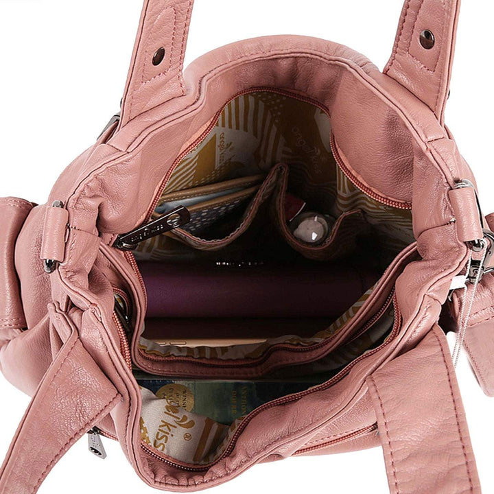 NICOLE & DORIS Handtaschen Damen Lederimitat Umhängetasche Designer Shopper Hobo Taschen Gross Tasch