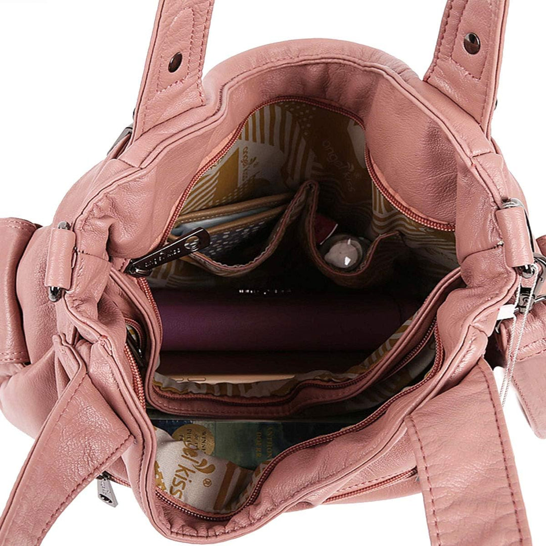 NICOLE &amp; DORIS Handtaschen Damen Lederimitat Umhängetasche Designer Shopper Hobo Taschen Gross Tasch