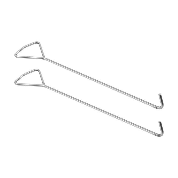 MaxAwe 2 Stk 100cm Edelstahl Kanaldeckelheber, Schachtdeckelhaken Schachthaken Kanalhaken Für Kanald