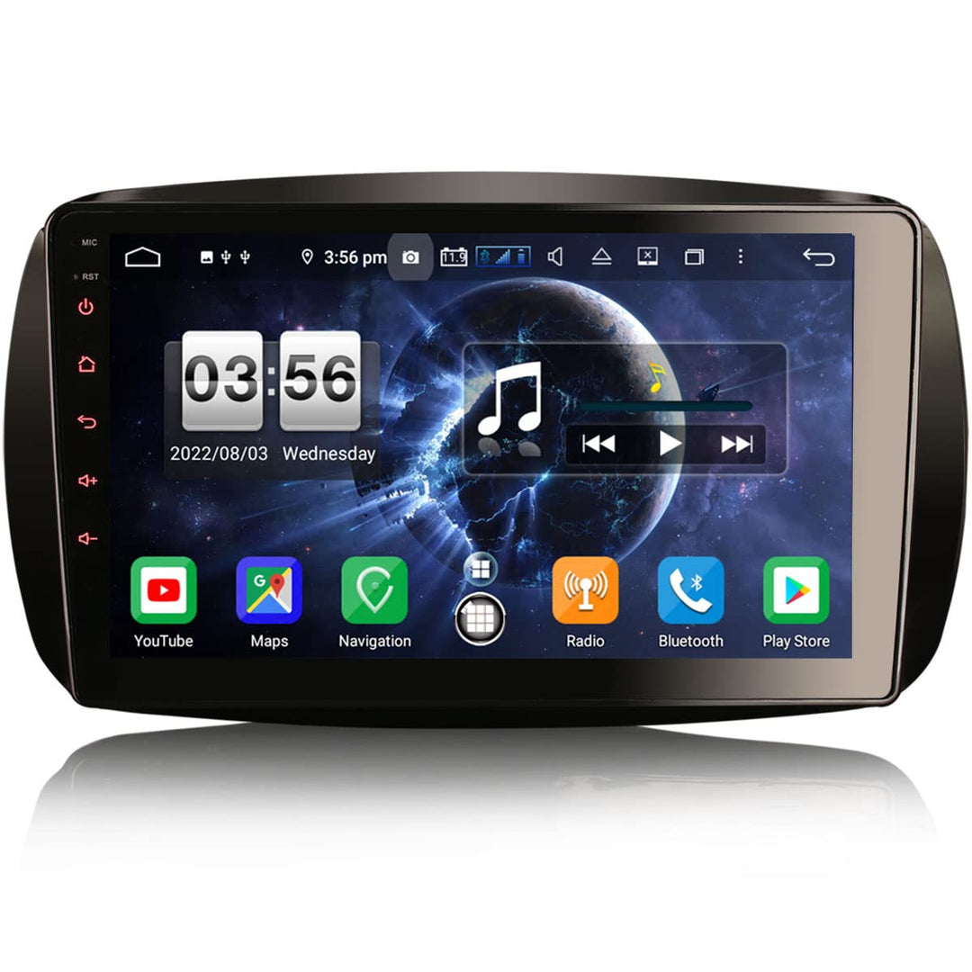 Erisin Android 10 9 Zoll 8-Kern Autoradio Mit GPS für Mercedes-Benz Smart Fortwo Coupé/Cabrio Unters