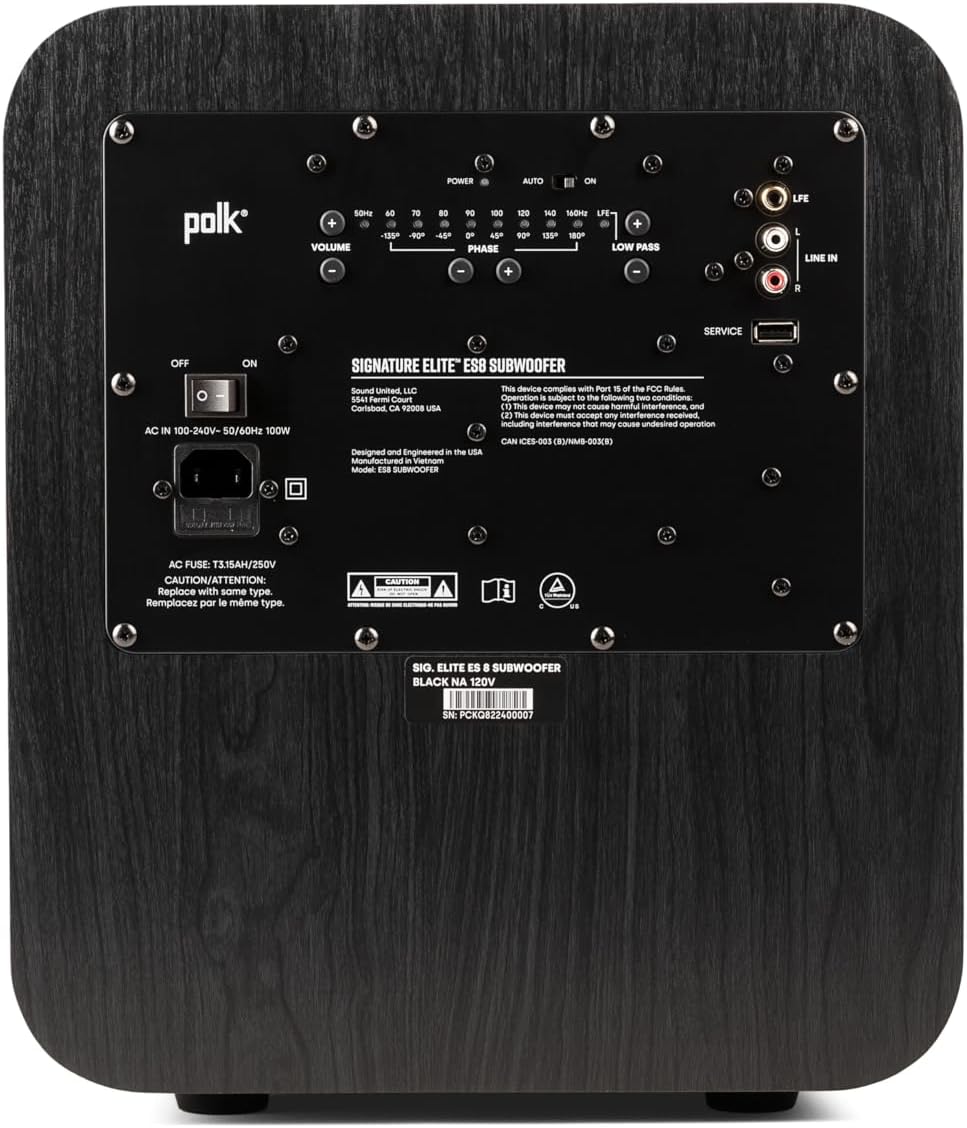 Polk Signature Elite 8-Zoll-Subwoofer mit 100 Watt