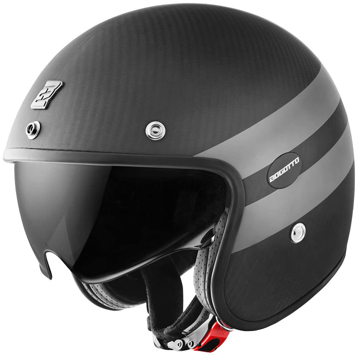 Bogotto V587 Crono Carbon Jethelm XS Schwarz Matt/Grau, XS Schwarz Matt/Grau