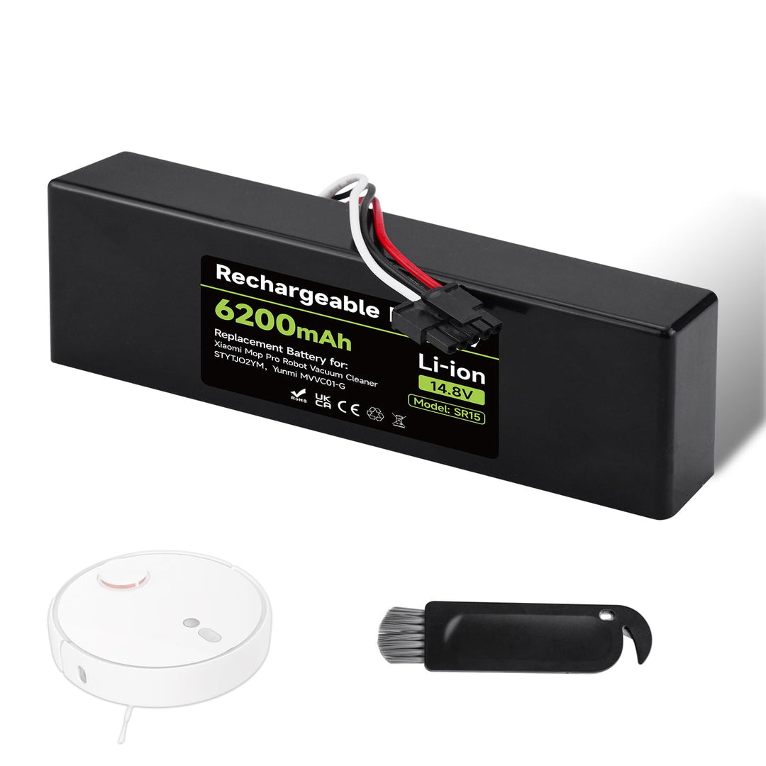 Mspalocell 6200mAh 14.8V Ersatzakku Kompatibel mit Xiaomi Mop, Mop 2s, Mop Pro, STYTJ02YM, Akku für