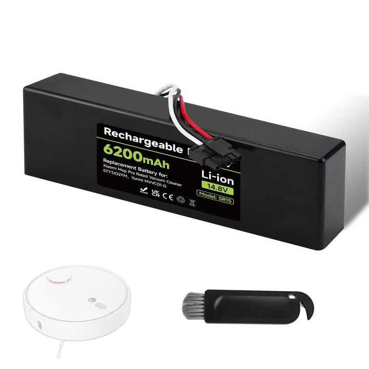 Mspalocell 6200mAh 14.8V Ersatzakku Kompatibel mit Xiaomi Mop, Mop 2s, Mop Pro, STYTJ02YM, Akku für