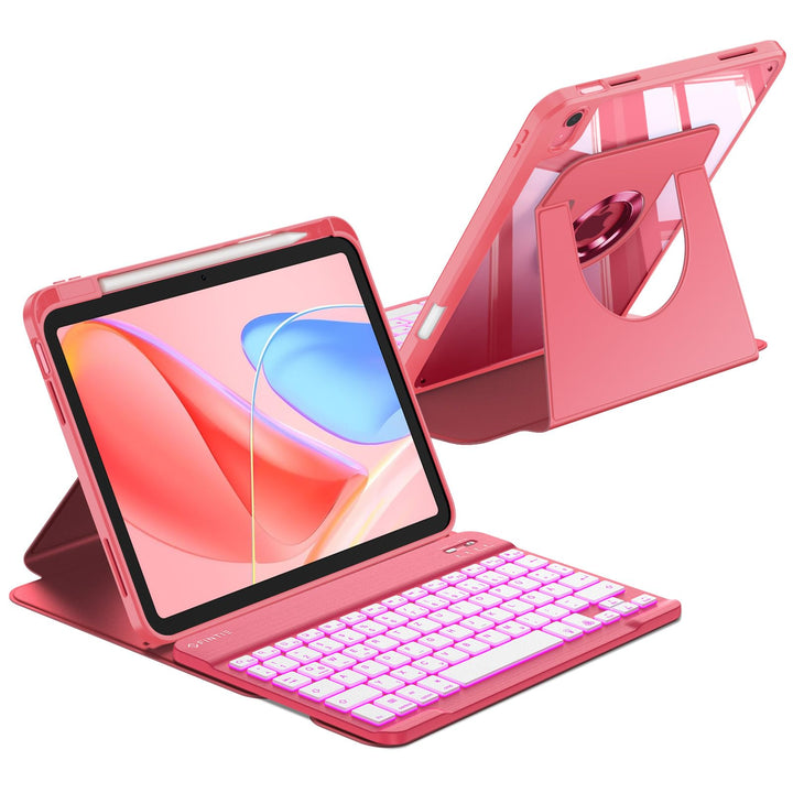 FINTIE 360° drehbare Tastatur Hülle für iPad A16 11/10 Generation 11/10,9 Zoll 2025/2022, 7-farbige