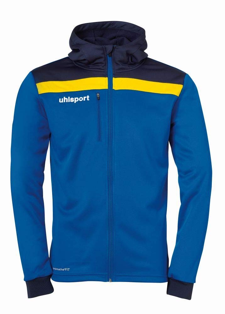 uhlsport Herren Offense 23 Multi Hood Jacke Herren Jacke 140 azurblau/Marine/limonenge, 140 azurblau