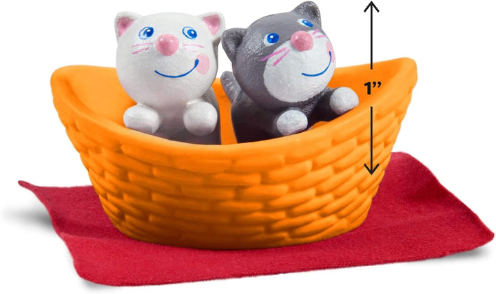 HABA Little Friends Katzenbabys - Tierfigur für Kinder ab 3 Jahren - Haustiere für kreatives Rollens