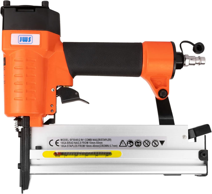 Druckluft Klammergerät Drucklufttacker Kombi Set Nagler Tacker Druckluftnagler