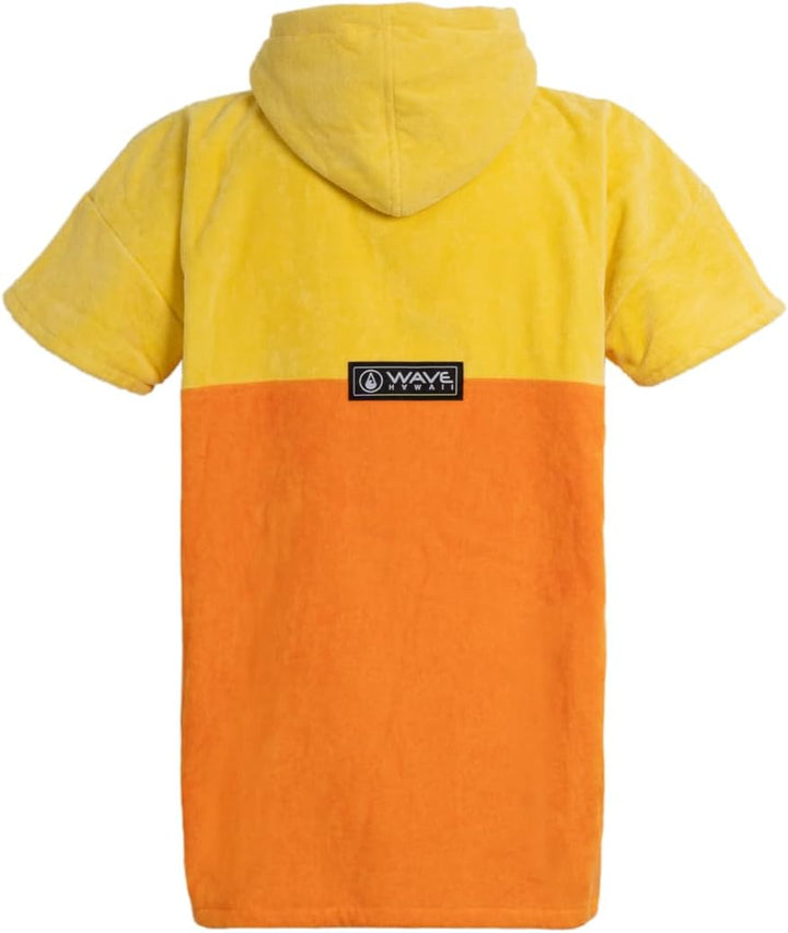 WAVE HAWAII Surfponcho für Körpergrössen von 90-120 cm Poncho ÖKO Baumwolle Umkleidehilfe für Schwim