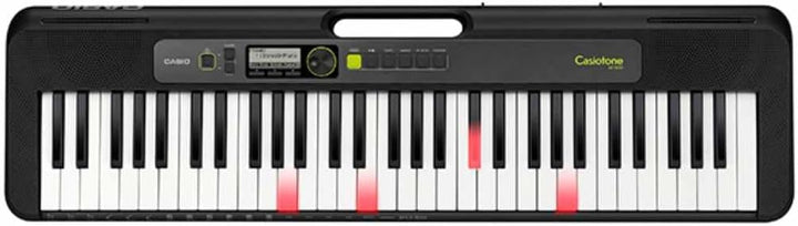 Casio LK-S250 CASIOTONE Leuchttastenkeyboard mit 61 anschlagdynamischen Tasten im Piano-Look, schwar