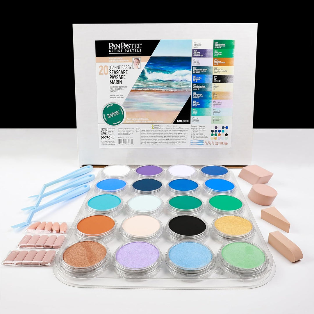 PanPastel Seascape Painting Set with Joanne Barby 20 Colors + Palette & Tools