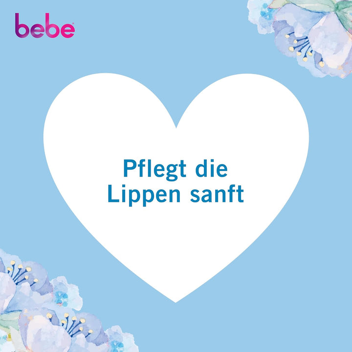bebe Classic Lippenpflege (12 x 4,9 g), Lippenpflegestift mit Avocadoöl & Sheabutter, pflegt die Lip