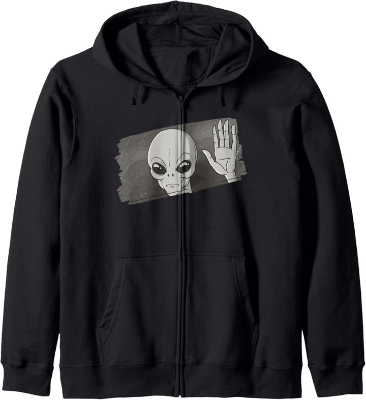 Alien Hände hoch Kapuzenjacke