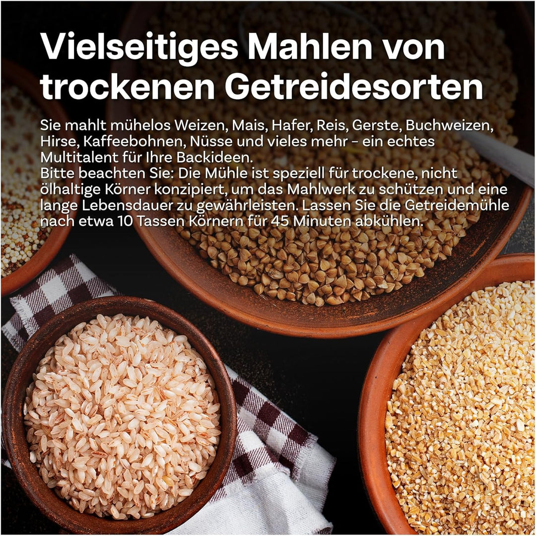 Getreidemühlen-Aufsatz kompatibel mit KitchenAid Standmixer von MMOBIEL – 12 Einstellbare Mahlgrade
