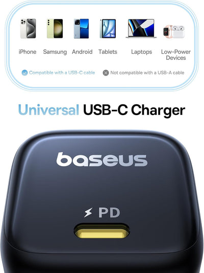 Baseus PicoGo USB C Ladegerät, 45W USB C Netzteil PD 3.0 PPS Schnellladegerät Kompatibel mit iPhone