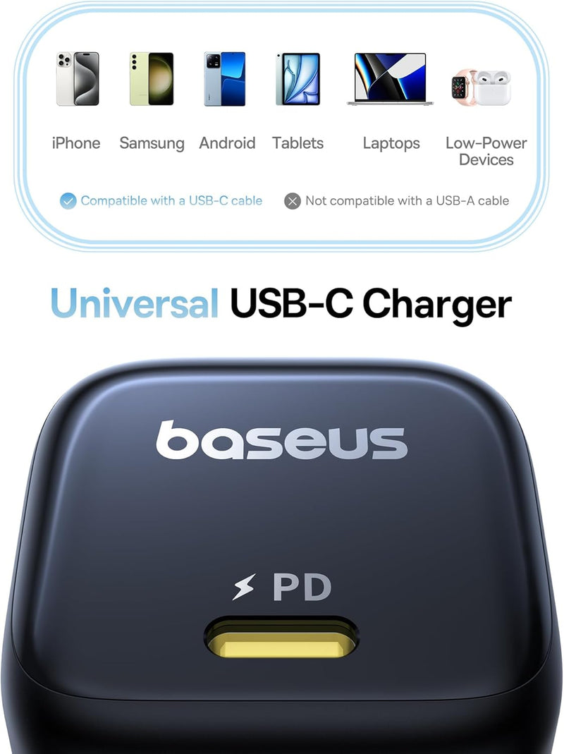 Baseus PicoGo USB C Ladegerät, 45W USB C Netzteil PD 3.0 PPS Schnellladegerät Kompatibel mit iPhone