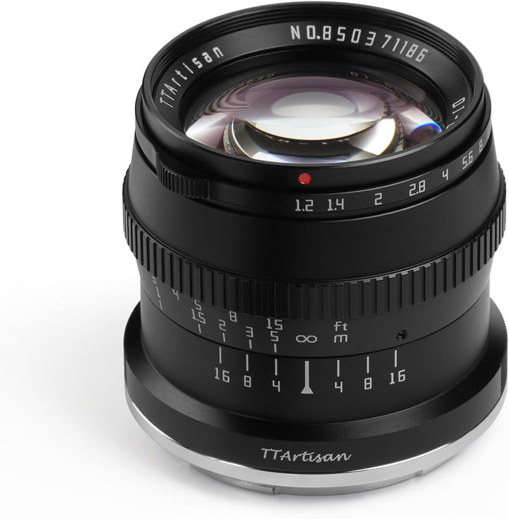 TT Artisan 50mm F1.2 APS-C Objektiv Anschluss Nikon Z Mount Black Manueller Fokus optischer Aufbau 1