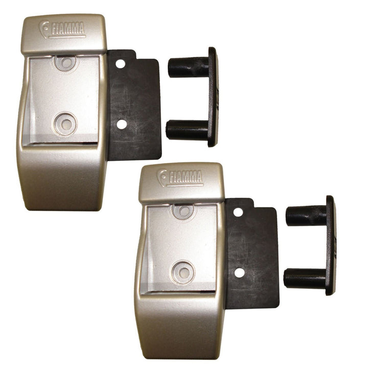 Fiamma 98655-728 WALL BRACKETS – Wandhalterungen Alu - silber, 97 x 111 x 36 mm Single, Single