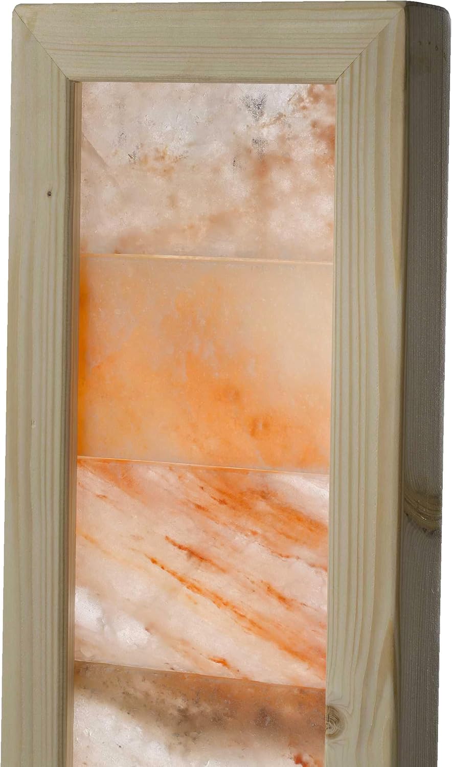 Salzwand mit Holz-Rahmen, L 64 cm x B 22,5 cm x T 5,5 cm, Hergestellt in Österreich