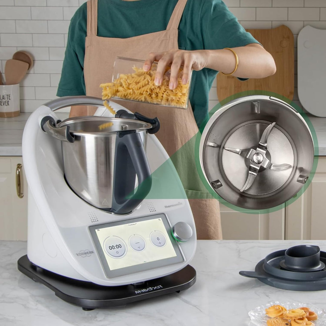 Messer für Thermomix TM5 TM6 TM7, Edelstahl Mixmesser mit Dichtring, Ersatzmesser für Vorwerk Küchen