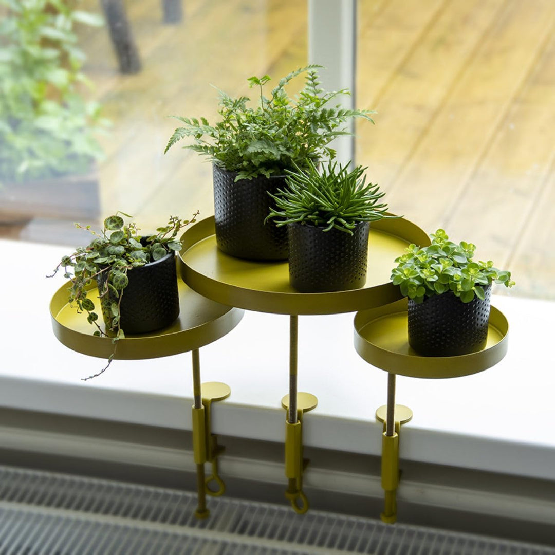 Esschert Design Blumentopfhalter mit Klemme Rund Golden M