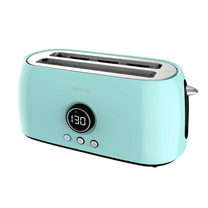 Cecotec Tostadora Digital ClassicToast 15000 Blue Extra Double. 1500 W, 2 Ranuras largas extraanchas