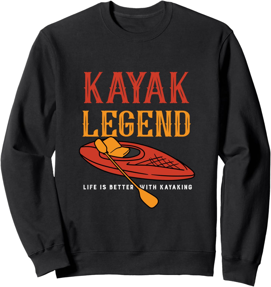 Kajak Legende Kanufahren Wildwasser Wildlife Sweatshirt