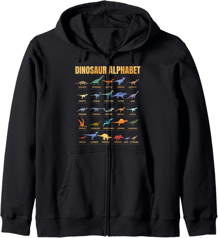 Dinosaur Alphabet - Types Of Dinosaurs - Dino Identification Kapuzenjacke