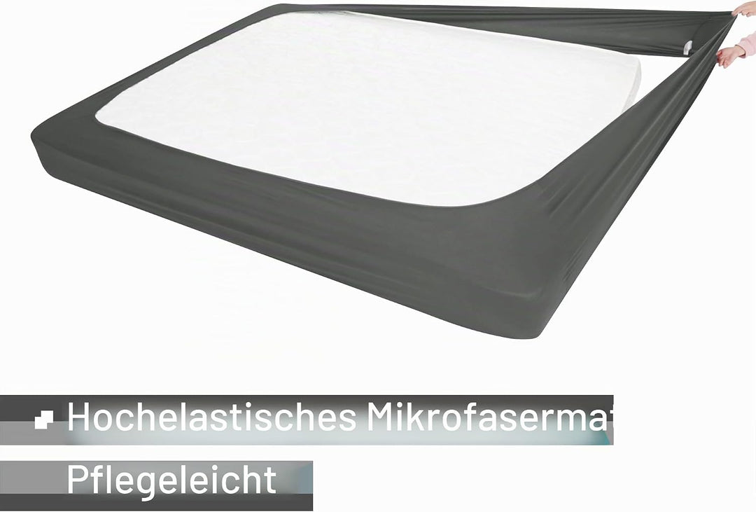Boxspringbezug Queen-Size-Grösse – Jersey-Strick & dehnbarer Wickel um 4 Seiten, Alternative für Bet