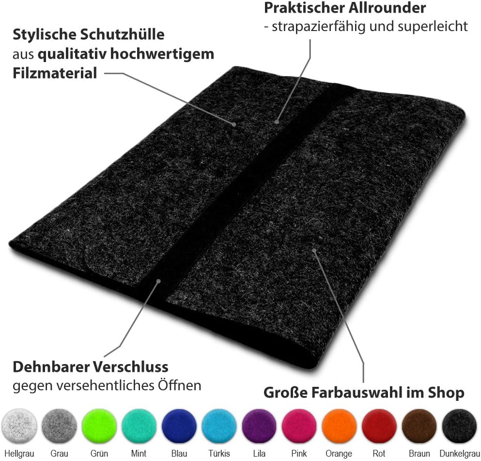 NAUCI Schutzhülle kompatibel mit Microsoft Surface Laptop 4/5 13,5 Zoll Filz Tasche Sleeve Hülle Lap