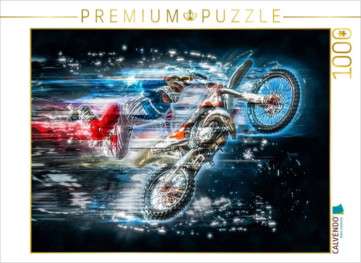 CALVENDO Puzzle Motocross 1000 Teile Lege-Grösse 64 x 48 cm Foto-Puzzle Bild von Peter Roder, 1000 T