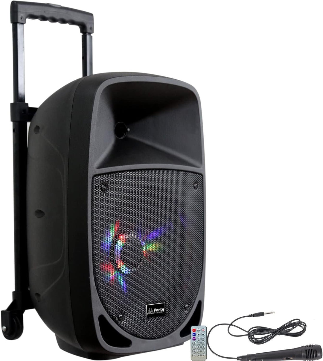 PARTY-8LED - PARTY - 200 W RMS, 8"/20 cm grosser batteriebetriebener Lautsprecher mit 1 Mikrofon am
