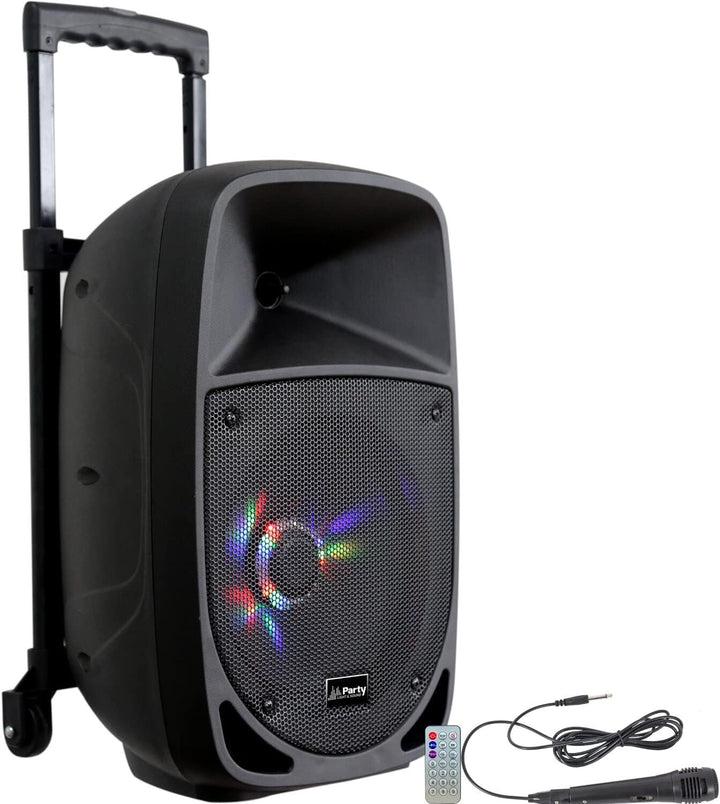 PARTY-8LED - PARTY - 200 W RMS, 8"/20 cm grosser batteriebetriebener Lautsprecher mit 1 Mikrofon am