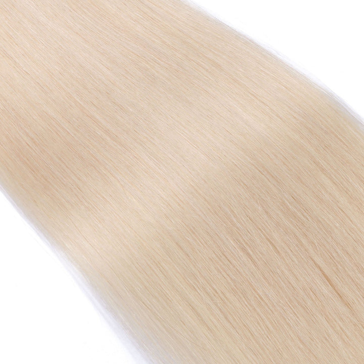 Micro-Ring/Loop Hair Extensions (#60 - WEISSBLOND - 50 cm - 250 Strähnen - 1g) 100% Remy Echthaar Ha
