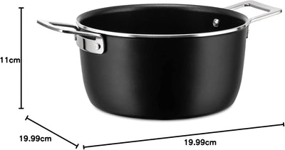 Alessi POTS&Pans,CASSERUOLA AL, Aluminium, Edelstahl 18/10, Mehrfarbig, One Size