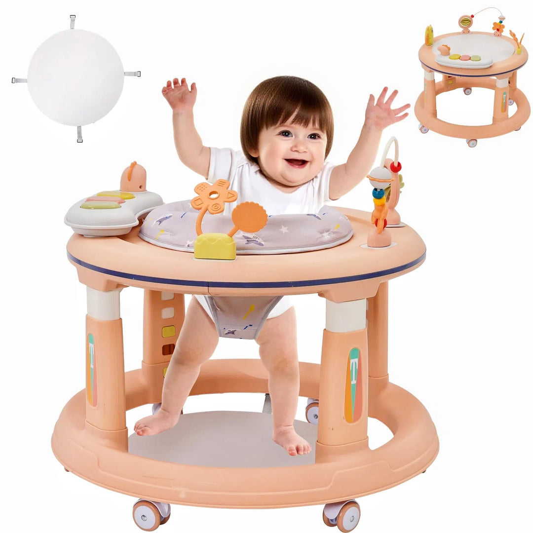 3IN1 Baby Lauflernwagen(Lauflernmodus,Spielecenter,Jumper), 5-stufige Höhenverstellung, Anti-O-Beine