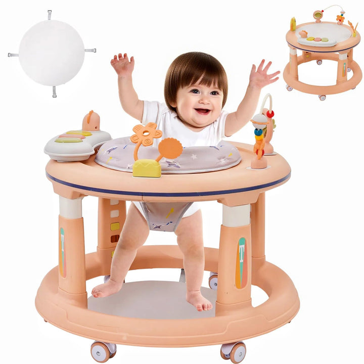 3IN1 Baby Lauflernwagen(Lauflernmodus,Spielecenter,Jumper), 5-stufige Höhenverstellung, Anti-O-Beine
