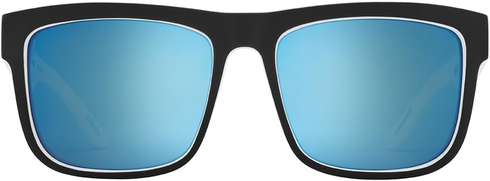 Spy Discord Sonnenbrille Polarisiert Whitewall - HD Plus Gray Green W/Light Blue Spectra Mirror