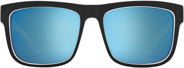 Spy Discord Sonnenbrille Polarisiert Whitewall - HD Plus Gray Green W/Light Blue Spectra Mirror